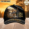 Maxcorners Dog Hunting And Duck Golden Sunset Wetland Scene Multiple Options Personalized Name 3D Cap