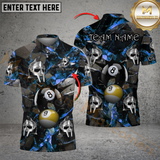 Maxcorners Billiard Ball8 & Ball9 Dark Material Gladiator Helmet Multicolor Customized Name, Team Name 3D Shirt