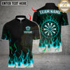 Maxcorners Darts Flaming Dartboard Mystical Multicolor Customized Name, Team Name 3D Shirts