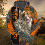 Maxcorners Rabbit Hunting With Beagles Orange Muddy Camo Shirt 3D All Over Printed Clothes