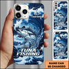 Maxcorners Tuna Fishing Blue Water Wave Premium Style Sport Personalized Name Phone Case