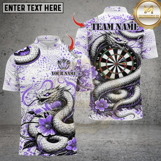 Maxcorners Darts Dragon With Flower Multicolor Customized Name, Team Name 3D Shirt