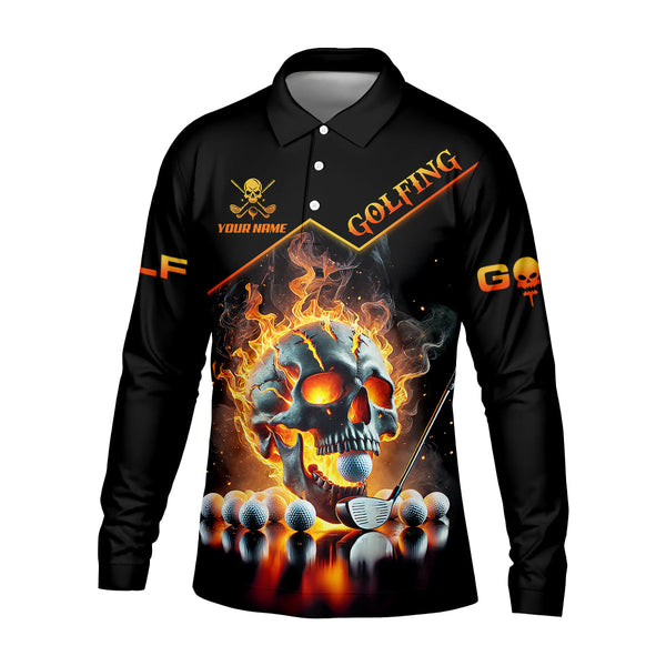Maxcorners It Takes A Lot Of Balls To Golf Like I Do Custom Men's Golf Polo Shirt, Skull Golf Shirt, Funny Golf Shirt
