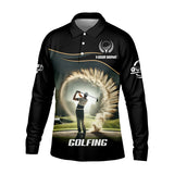 Maxcorners Custom Elite Golfer Golf Polo Shirt, Gift For Golfers, Mens Golf Gift