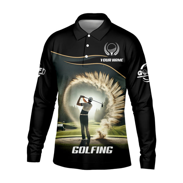 Maxcorners Custom Elite Golfer Golf Polo Shirt, Gift For Golfers, Mens Golf Gift