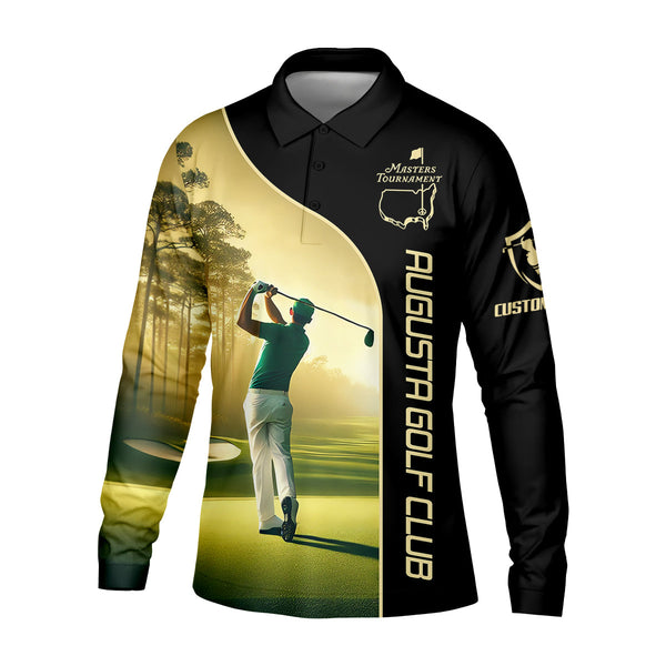 Maxcorners Augusta Golf Club Custom Men's Golf Polo Shirt, Gift For Golfers