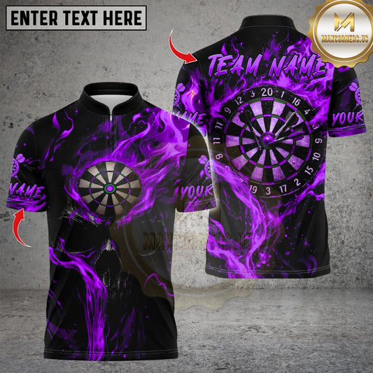 Maxcorners Darts Skull Flame Dartboard Design Multicolor Customized Name, Team Name 3D Shirts