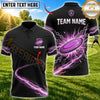 Maxcorners Disc Golf Flying Disc & Energetic Swirl Graphic Multicolor Customized Name, Team Name 3D Shirts