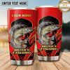 Maxcorners Fishing Tumbler Red Black Fiery Action Design Personalized Name Tumbler (13 Species)