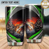 Maxcorners Fishing Tumbler Sunset Lake Angler Frame Design Personalized Name Tumbler (13 Species)