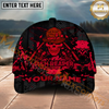 Maxcorners Fishing Reaper Neon Green Skull Multi Options Personalized Name 3D Cap (6 Colors)