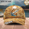 Maxcorners Fishing Golden Faith Open Bible Splash Personalized Name 3D Cap (12 Fish Species)