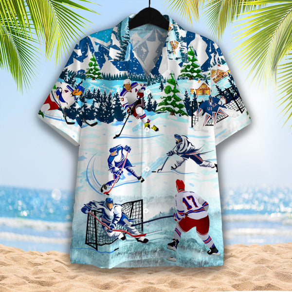 Maxcorners Oragontee Ice Hockey Hawaiian Shirt