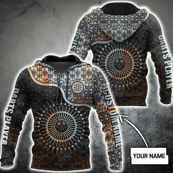 Maxcorners Darts Tatoo Customized Name 3D Hoodie