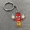 Maxcorners Personalized Funny Shotgun Shell Fukin' Finger Cartoon Hunting Acrylic Christmas Ornament And Keychain Custom Gift For Hunters 2D Flat