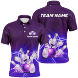 Maxcorners Lightning Thunder Bowling Team Jersey, gift for Bowling Ball And Pins Team League Multicolor Option Customized Name 3D Shirt