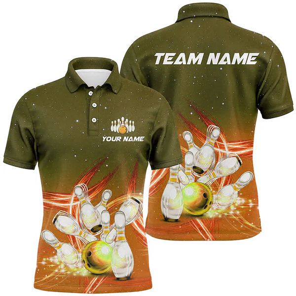 Maxcorners Lightning Thunder Bowling Team Jersey, gift for Bowling Ball And Pins Team League Multicolor Option Customized Name 3D Shirt