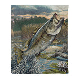 Maxcorners Bass Fishing 3D Quilt - Blanket