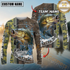 Maxcorners Fishing Skin Fish Sport Jersey Sun Protection Personalized Name, Team Name Long Sleeve Shirt