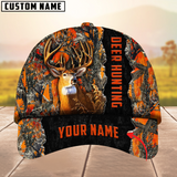 Maxcorners Cool Men’s Camouflage Deer Hunting Multicolor Option Personalized Name 3D Cap