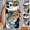 Maxcorners Fishing Phone Case Abstract Splash Modern Art Personalized Name 3D Phone Case (10 Fish Species)