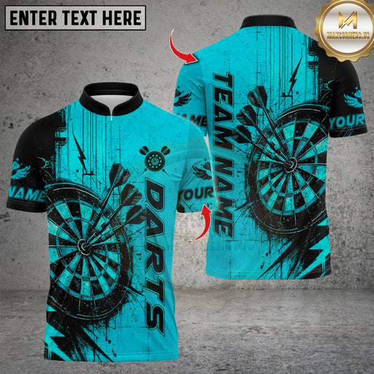 Maxcorners Scratch Dart Design Multicolor Customized Name, Team Name 3D Shirts