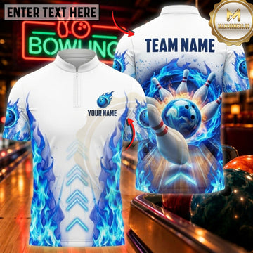 Maxcorners Bowling & Dynamic Bowling Ball Energy Graphic Customized Name, Team Name 3D Shirts