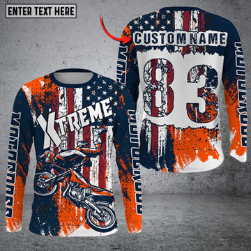 Maxcorners Personalized Name Rider's Roar Motorcycle Sweatshirt