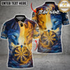 Maxcorners Darts Fire & Ice Dual Wolves Dartboard Fantasy Multicolor Customized Name, Team Name 3D Shirts