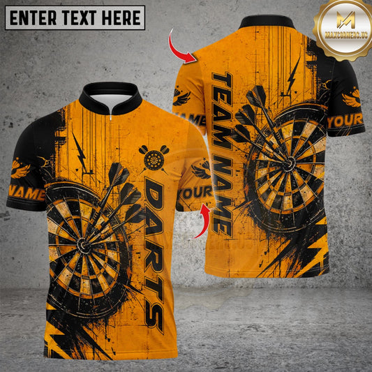 Maxcorners Scratch Dart Design Multicolor Customized Name, Team Name 3D Shirts