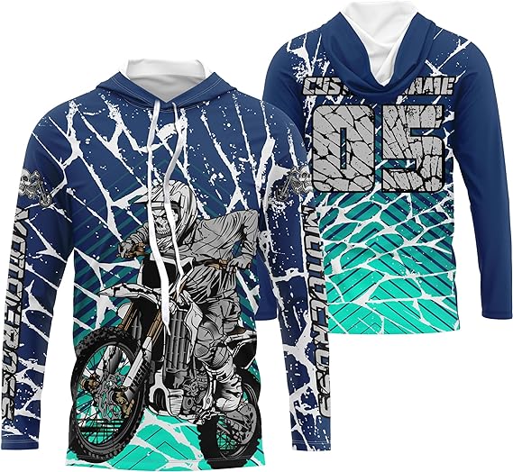 Maxcorners Motocross Dirt Bike Racing Off-Road Customize Name And Number 3D Shirts