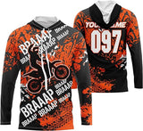 Maxcorners Motocross Off-Road Motorcycle Customize Name And Number 3D Shirts