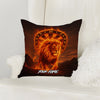 Maxcorners Darts Fire Lion Spirit Multicolor Customized Name 3D Pillow