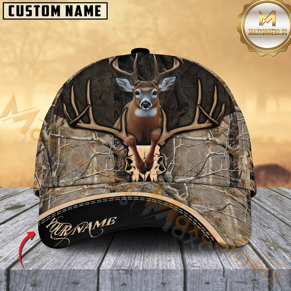 Maxcorners Deer Skull Hunting Camo Cap Multicolor Personalized Cap