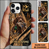 Maxcorners Duck Hunting German Wirehaired Pointer Golden Mallard Hunting Badge Personalized Name 3D Phone Case - Boykin Spaniel