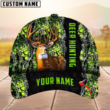 Maxcorners Cool Men’s Camouflage Deer Hunting Multicolor Option Personalized Name 3D Cap