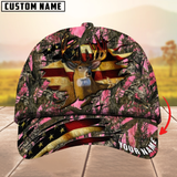 Maxcorners The Best Of Premium Cracked Flag Deer Hunting Camouflage Pattern Multicolor Personalized Name 3D Cap