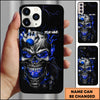 Maxcorners Bowling Flaming Skull Strike Multicolor Personalized Name 3D Phone Case