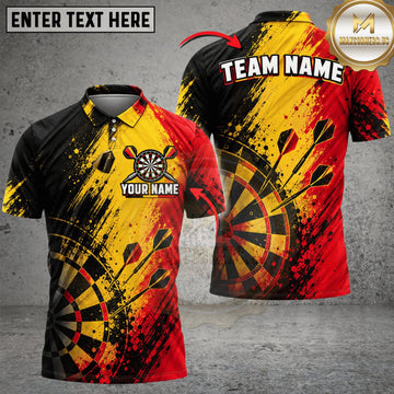 Maxcorners Darts Germany Flag Geometric Bowling Strike Personalized Name 3D Unisex Shirt
