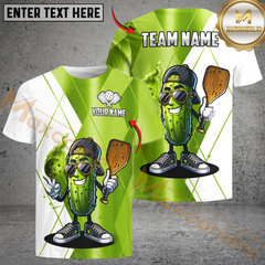 Maxcorners Pickleball Ball Fire Smoke Big Dill Personalized Name, Team Name Unisex Shirt