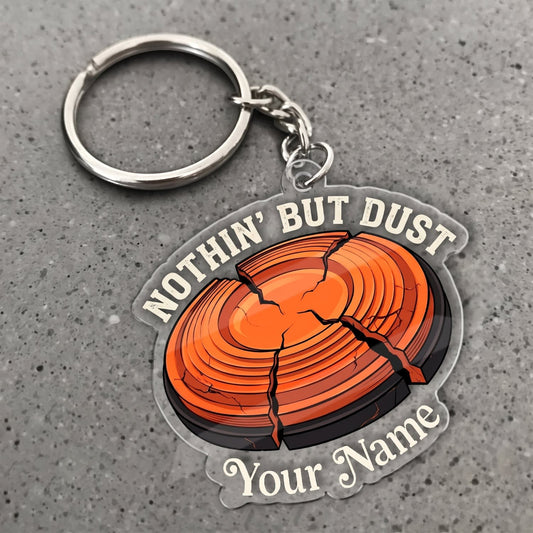 Maxcorners Clay Shooting Nothin But Dust Clay Target Customized Name 3D Keychain And Ornament