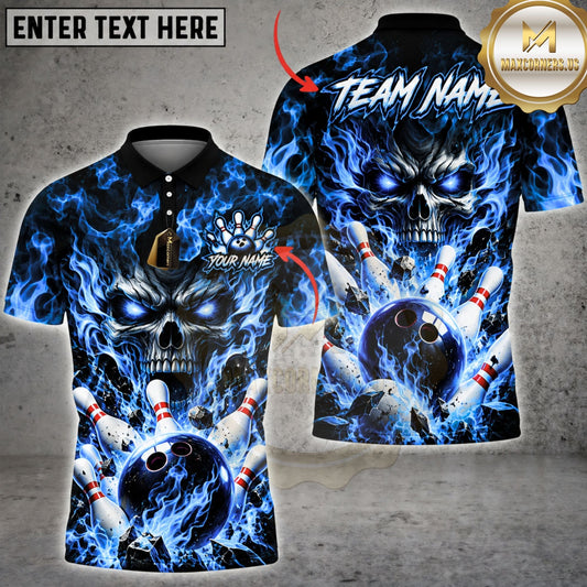 Maxcorners Bowling Ball & Dynamic Pin Motion Graphic Multicolor Customized Name, Team Name 3D Shirts