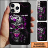 Maxcorners Bowling Flaming Skull Strike Multicolor Personalized Name 3D Phone Case