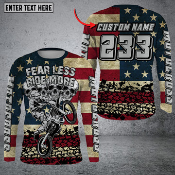 Maxcorners Personalized Name Freedom Ride Motorcycle Sweatshirt