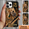 Maxcorners Duck Hunting German Wirehaired Pointer Golden Mallard Hunting Badge Personalized Name 3D Phone Case - Yellow Labrador Retriever