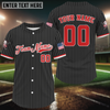Maxcorners Men's Red Pinstripe Patriotic Baseball Jersey Custom USA Flag Baseball Shirt For Fans 1 LM1809