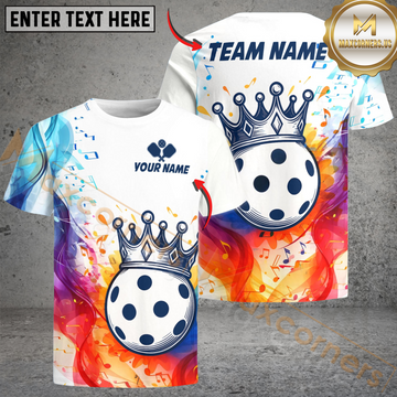 Maxcorners Pickleball Music Color Personalized Name, Team Name Unisex Shirt