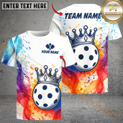 Maxcorners Pickleball Music Color Personalized Name, Team Name Unisex Shirt