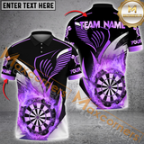 Maxcorners Custom Dart Team Jersey, Golden Flame Dartboard Personalized Name And Team Name