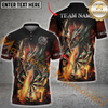 Maxcorners Custom Darts Team Jersey, Fiery Dragon Design Flaming Dartboard Personalization And Team Name
